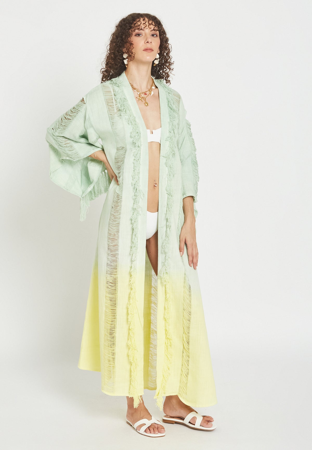 Dore green poncho