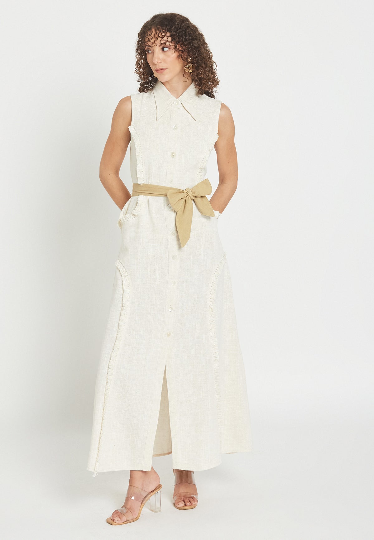 Petalora white shirt dress