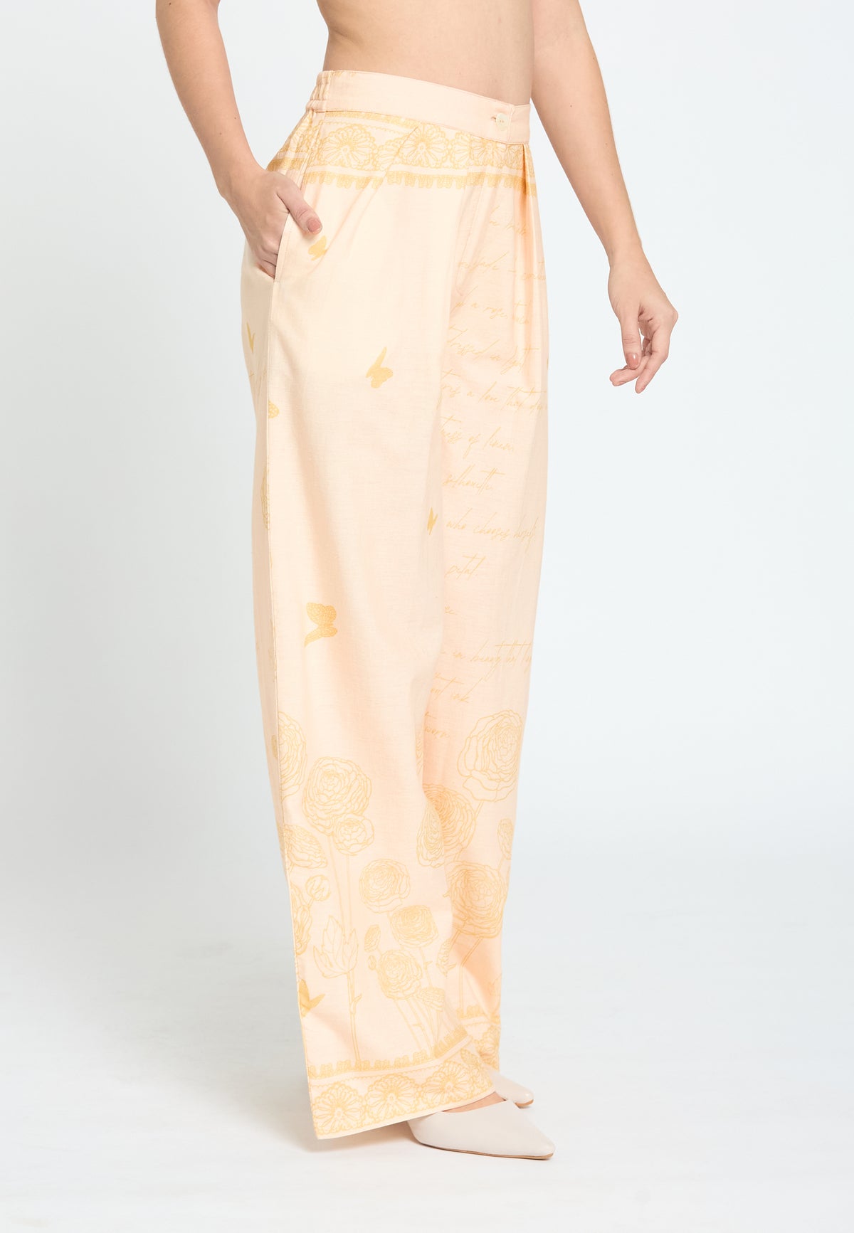 Bloom butterfly trousers