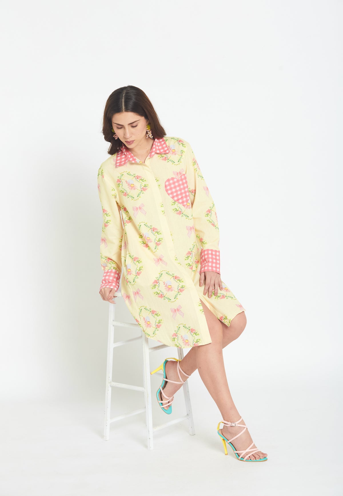 Sal hibiscus shirt dress