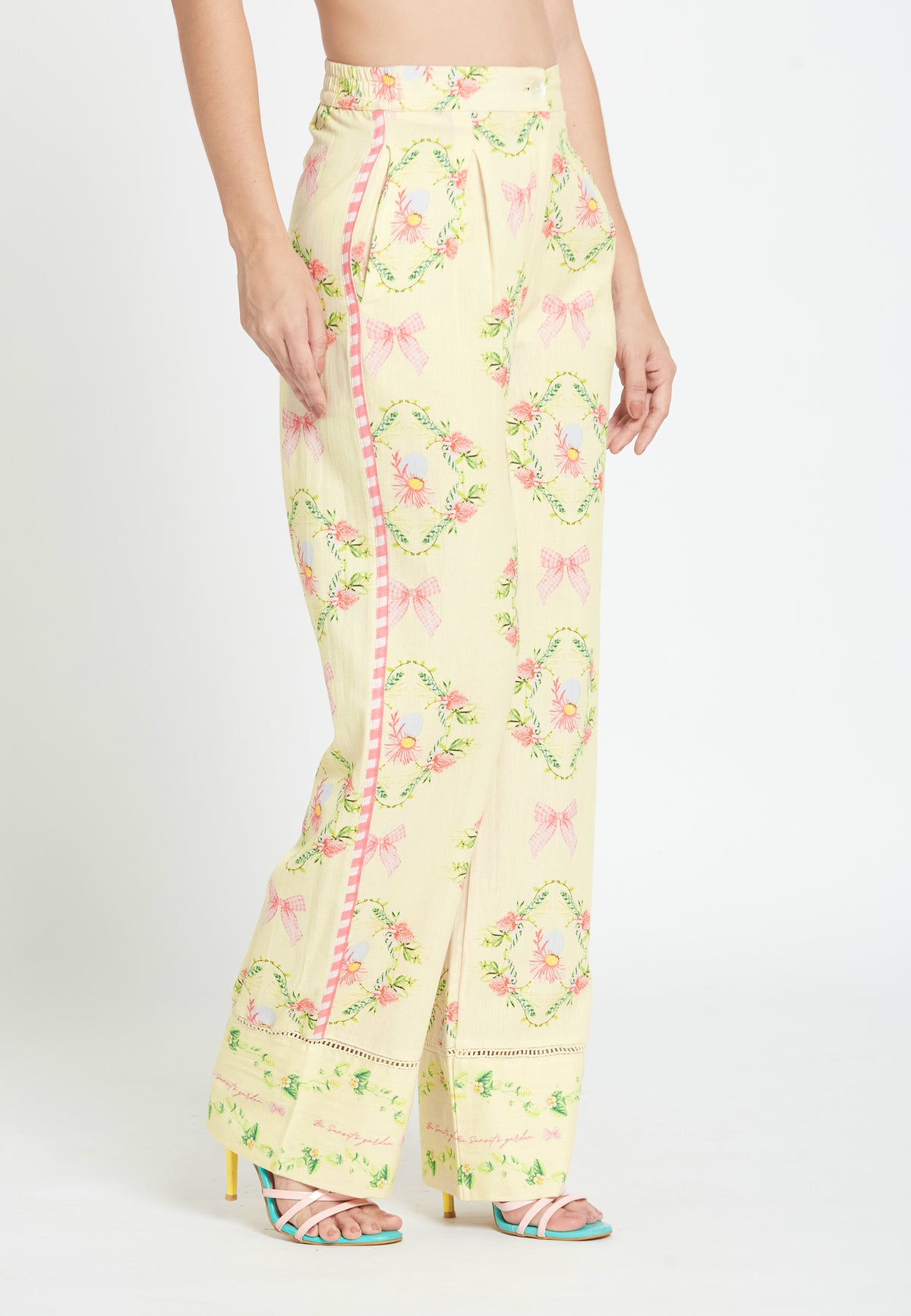Moss hibiscus trousers