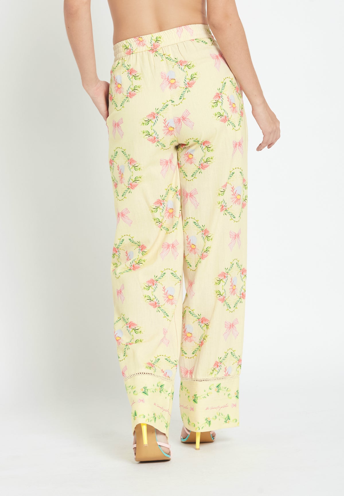 Moss hibiscus trousers
