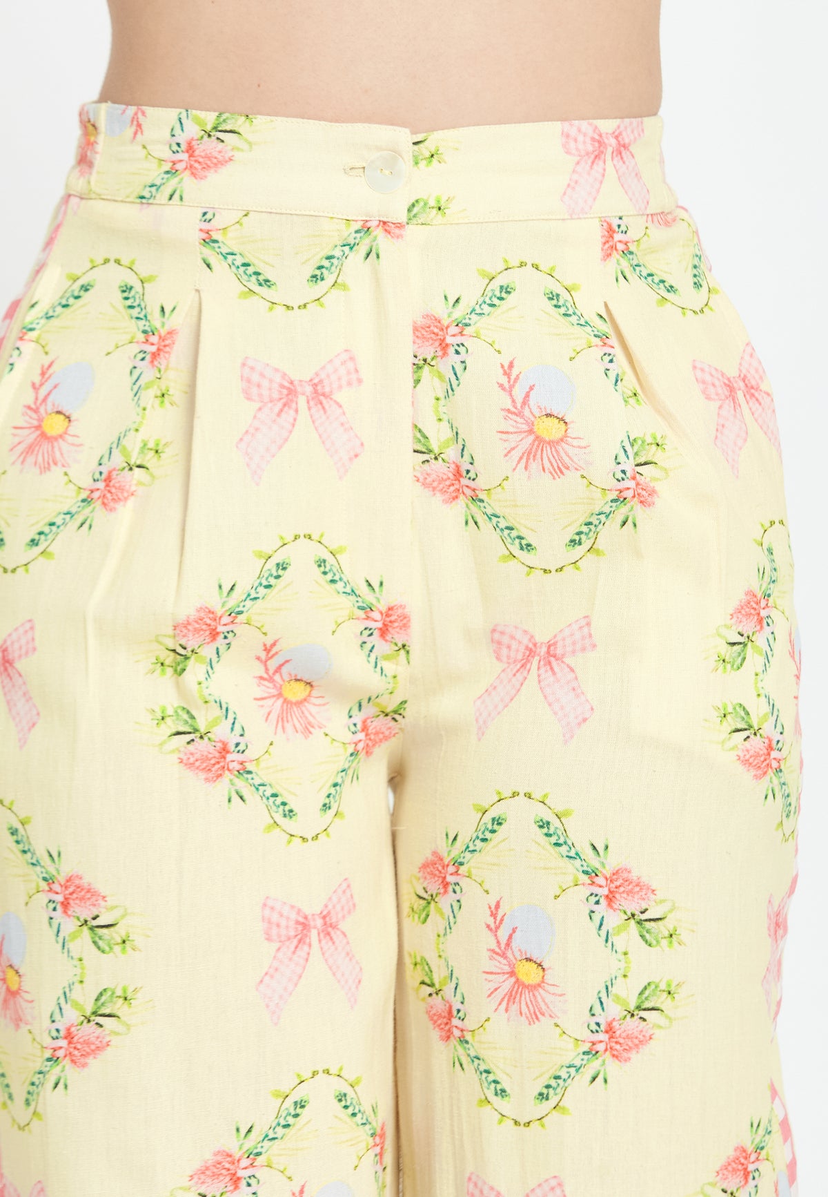 Moss hibiscus trousers