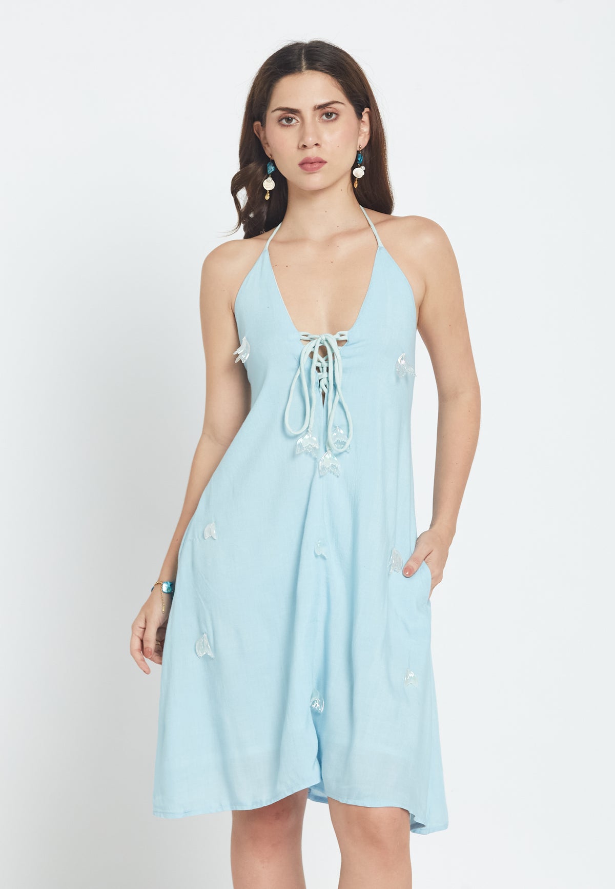 Terrazo blue dress
