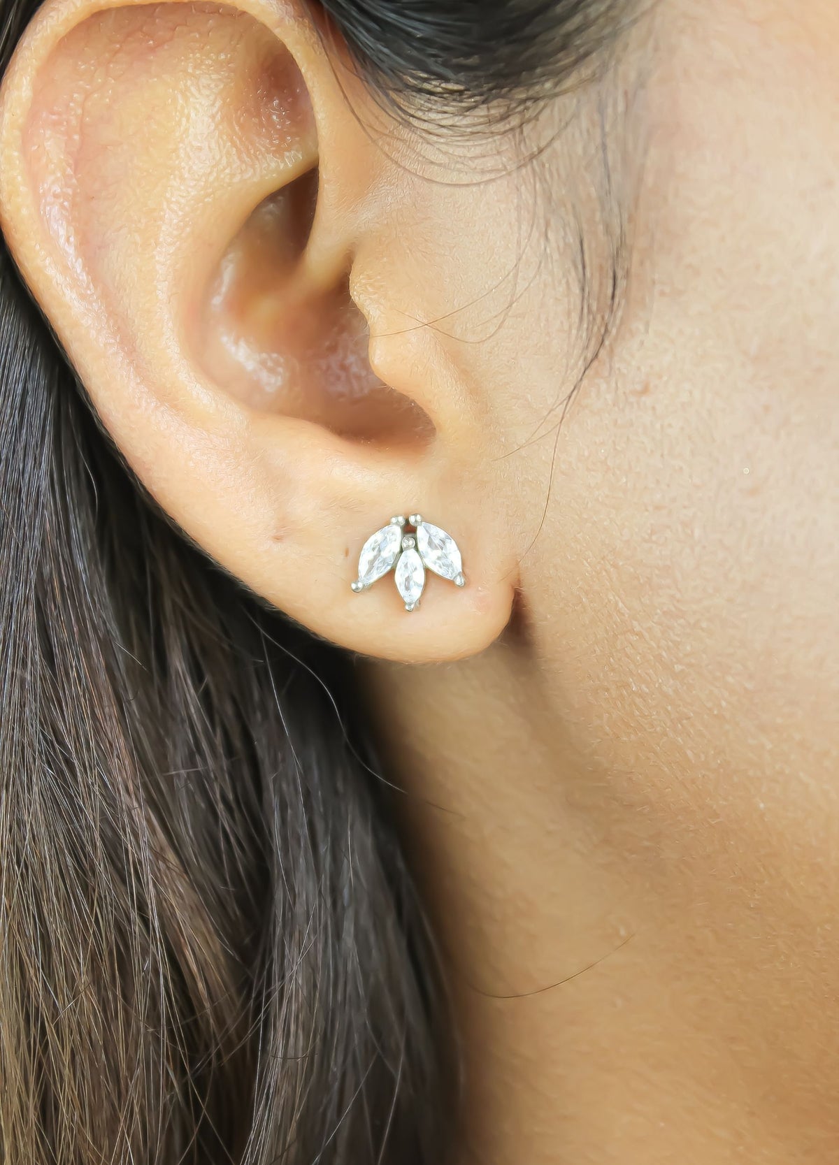 Silver fontana earrings bombay sunset