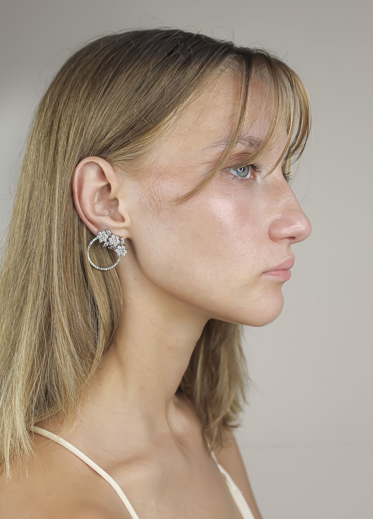 Silver salamander earrings bombay sunset