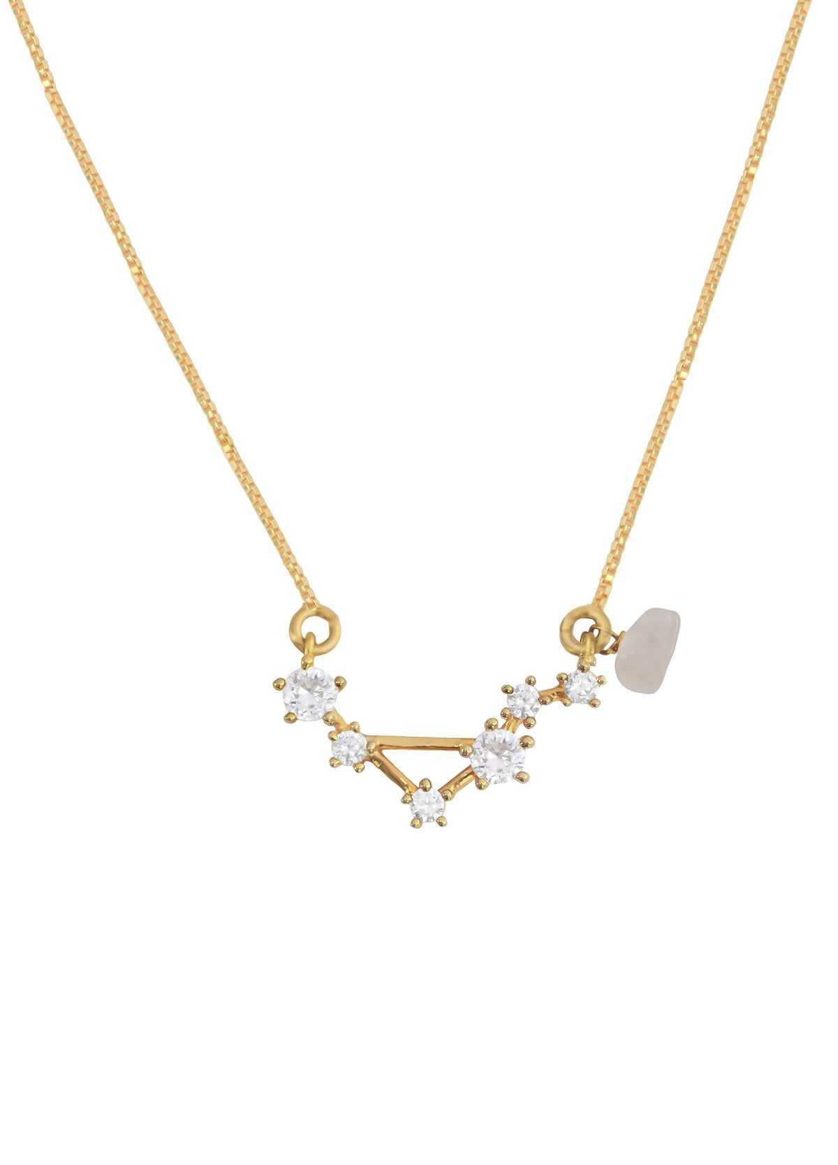 Constellation libra zodiac necklace bombay sunset