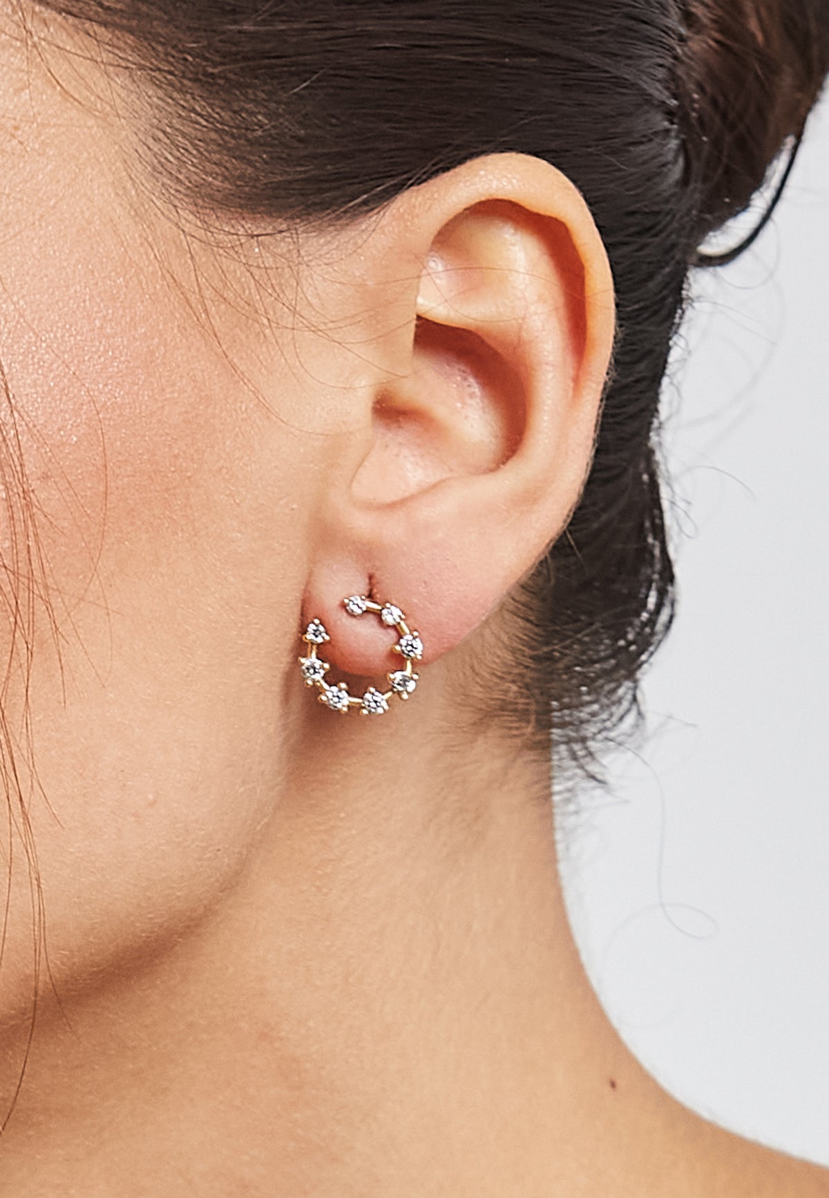 Cruise viper white earrings