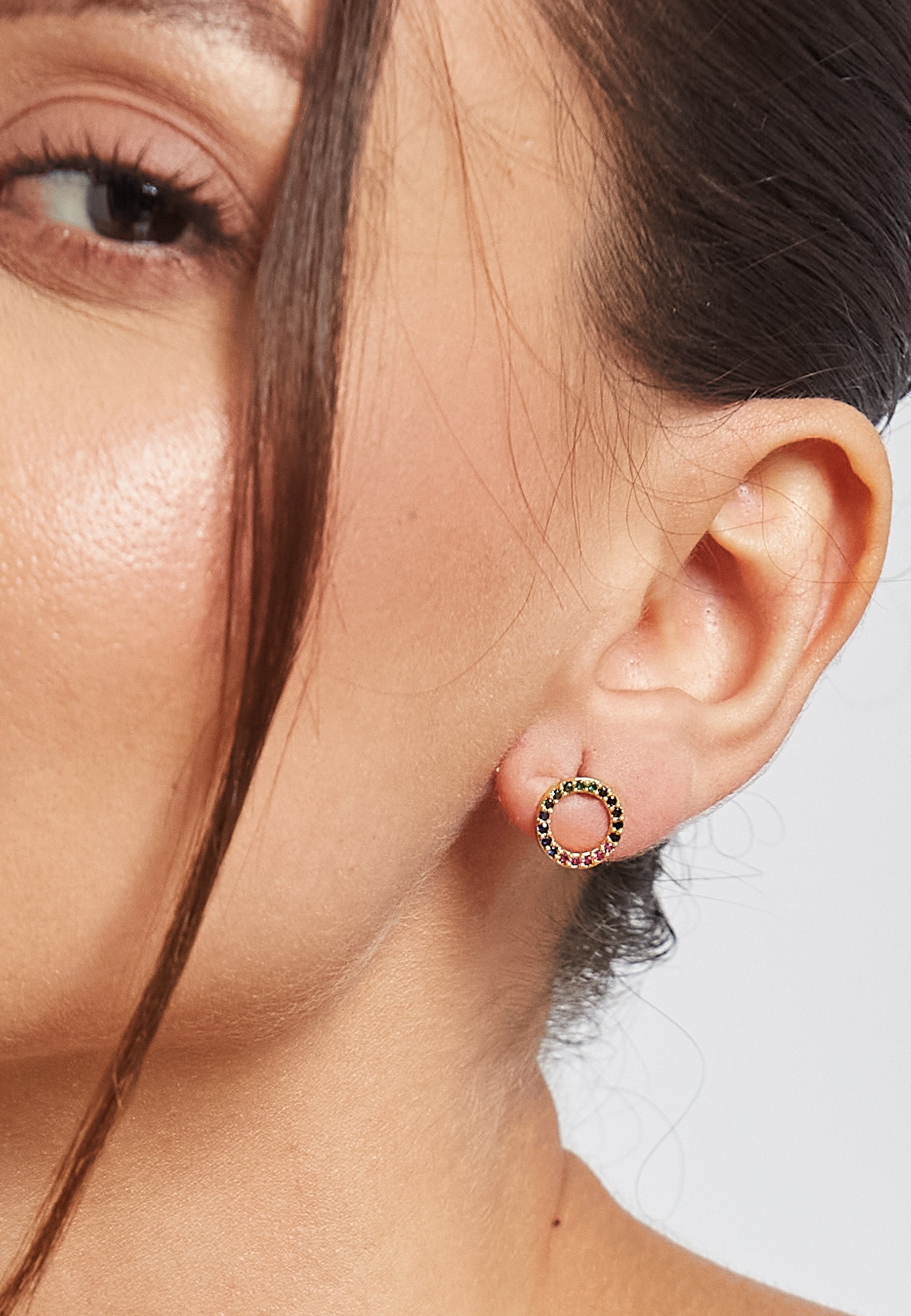 Circle Rainbow Earrings