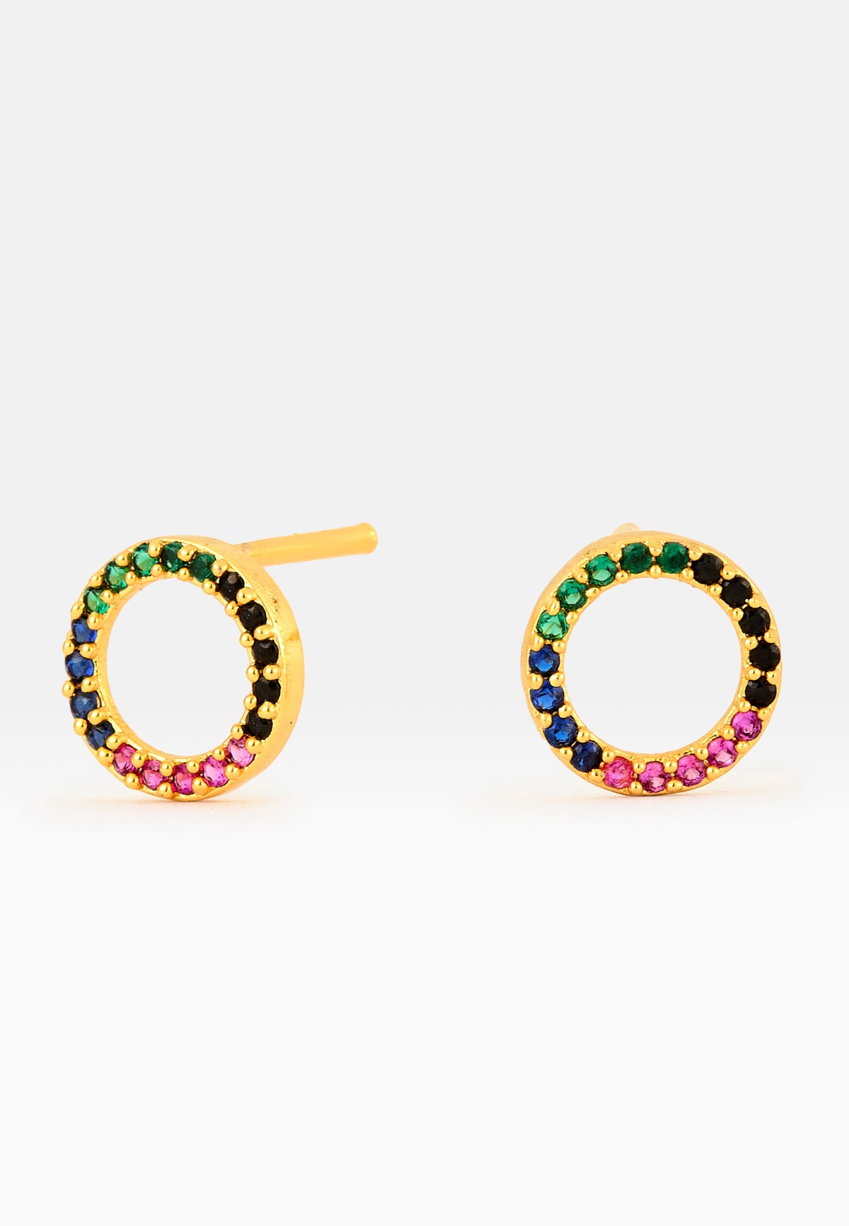 Circle rainbow earrings