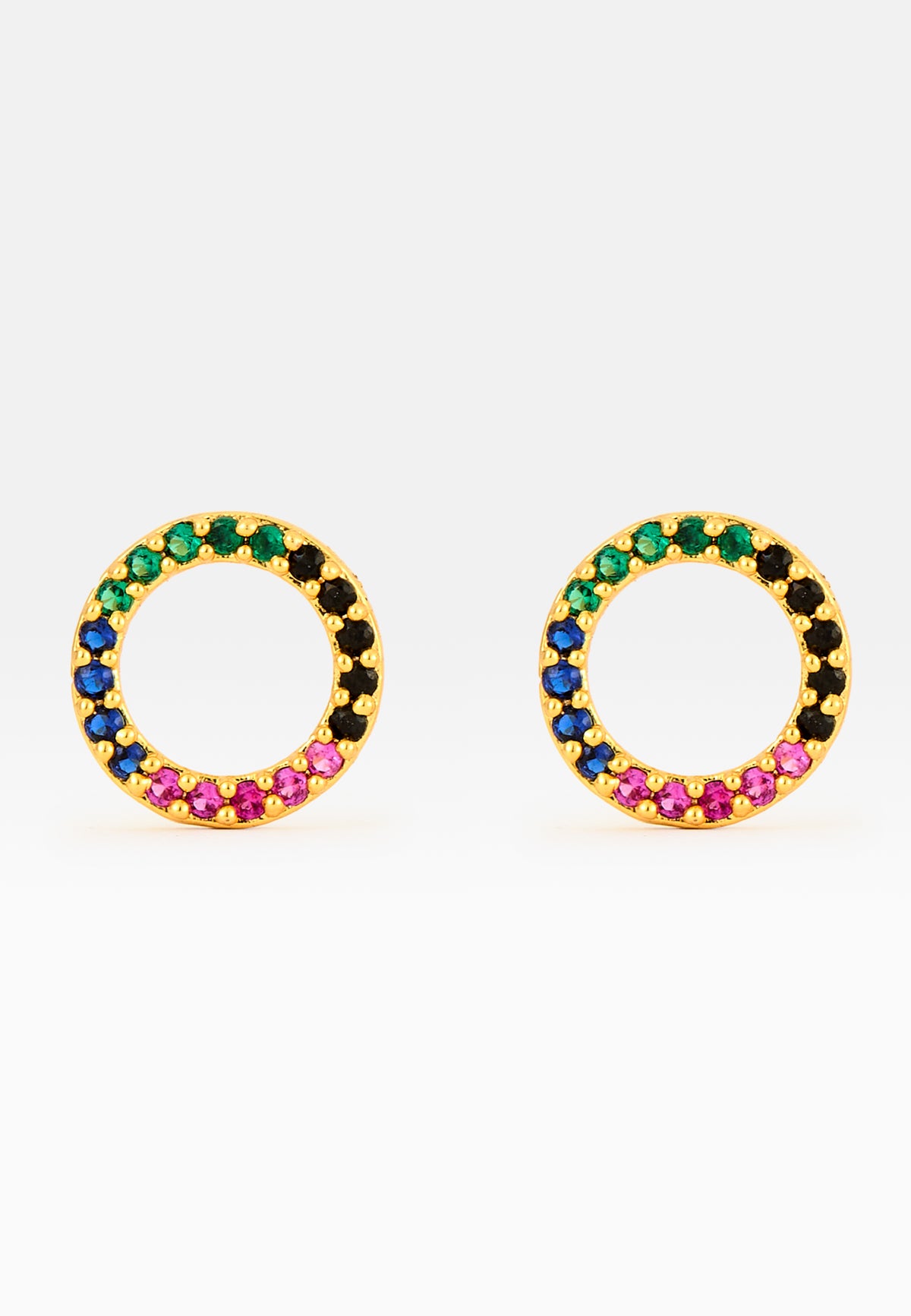Circle rainbow earrings