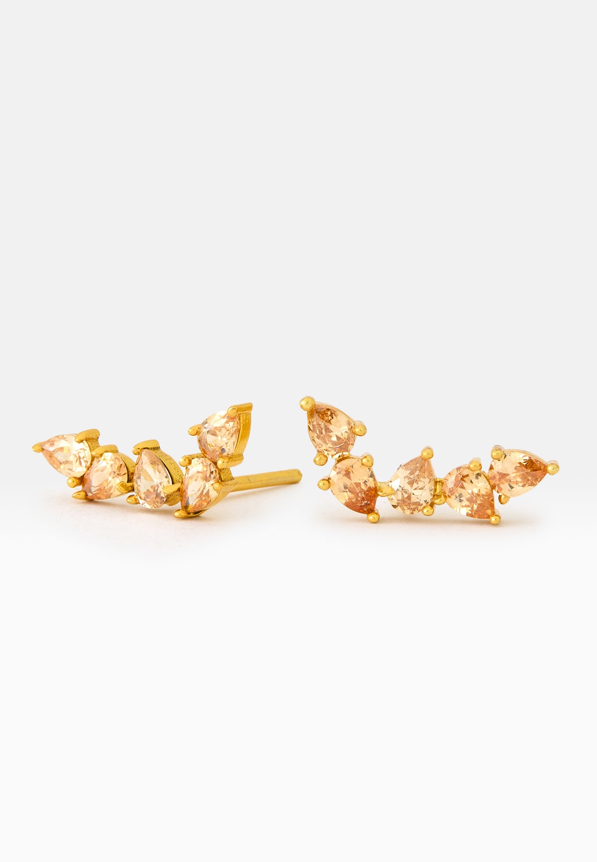 Gondola champagne earrings