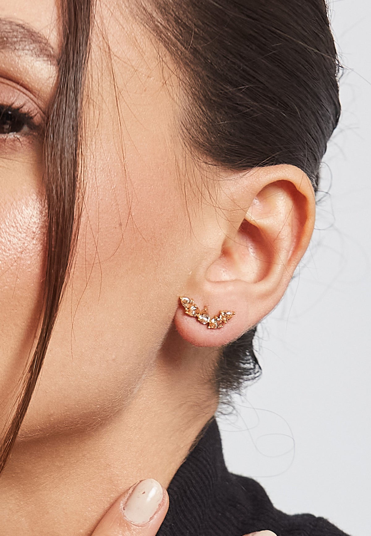 Gondola champagne earrings