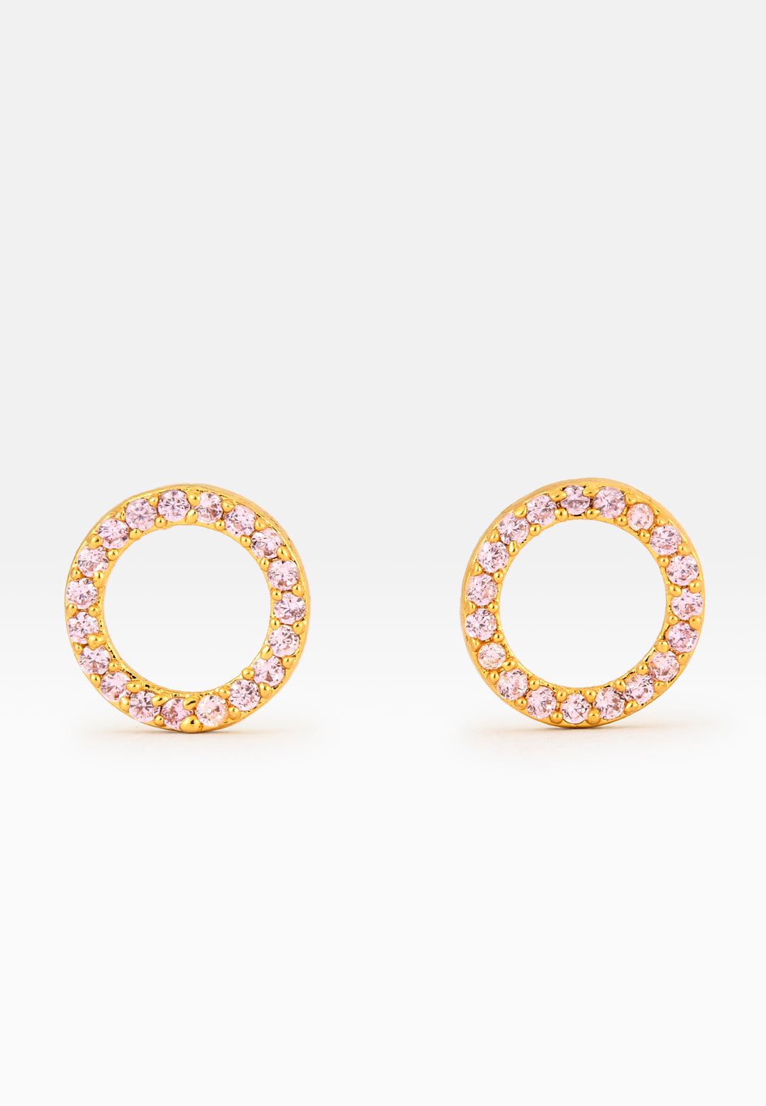 Circle Pink Earrings