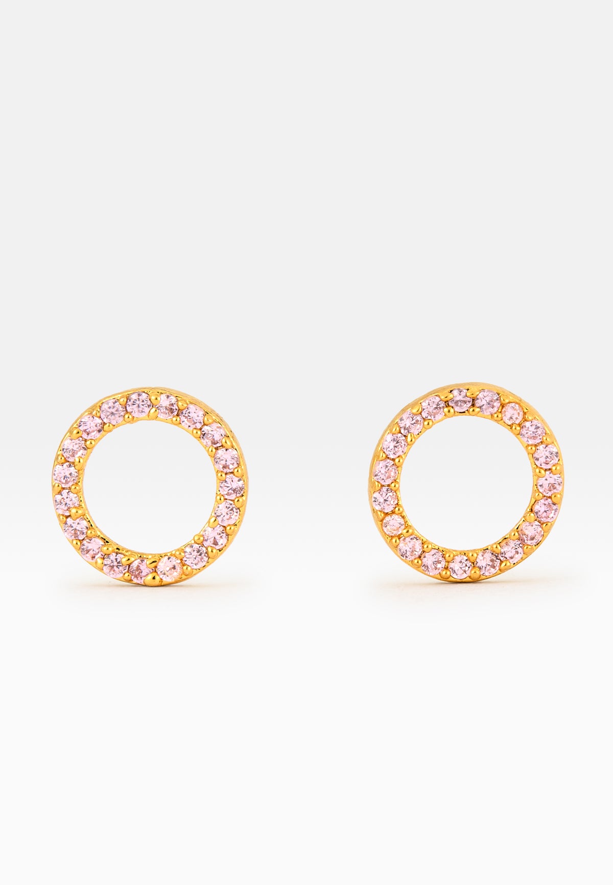 Circle pink earrings