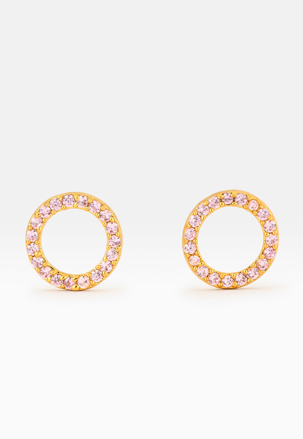 Circle Pink Earrings