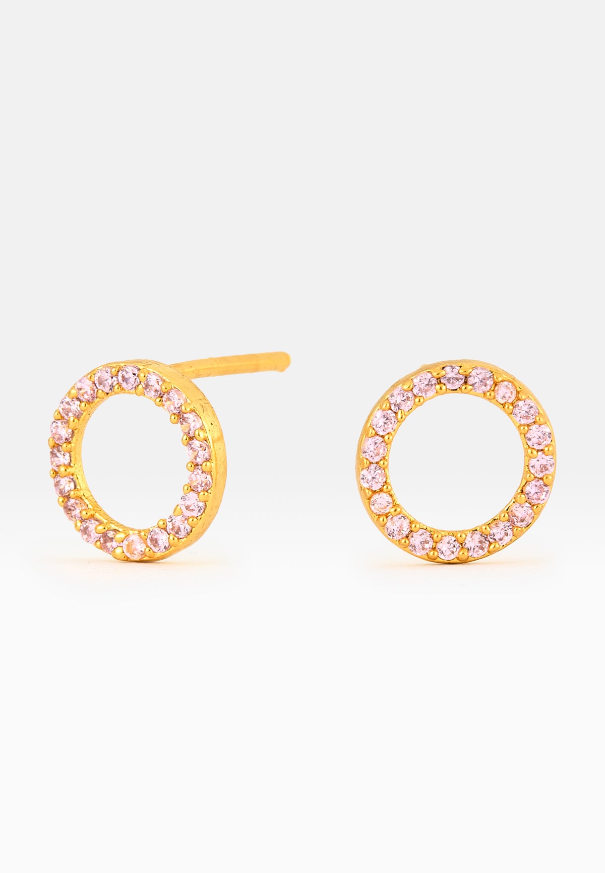 Circle pink earrings