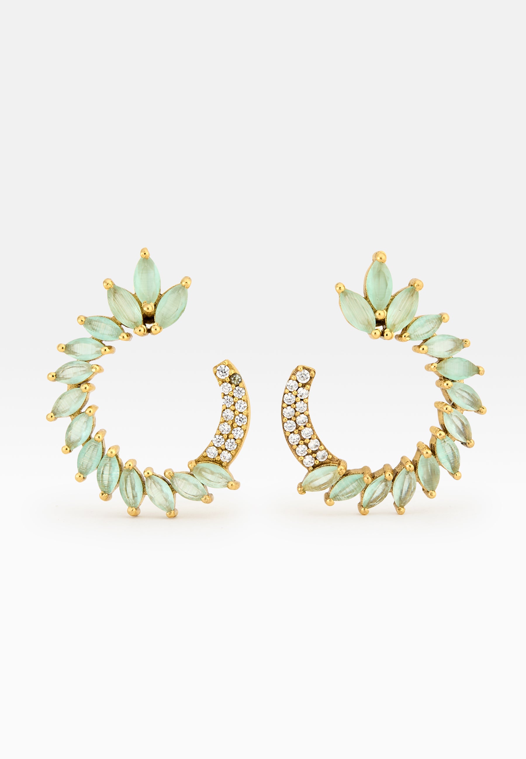 Golden Viper Aquamarine Earrings