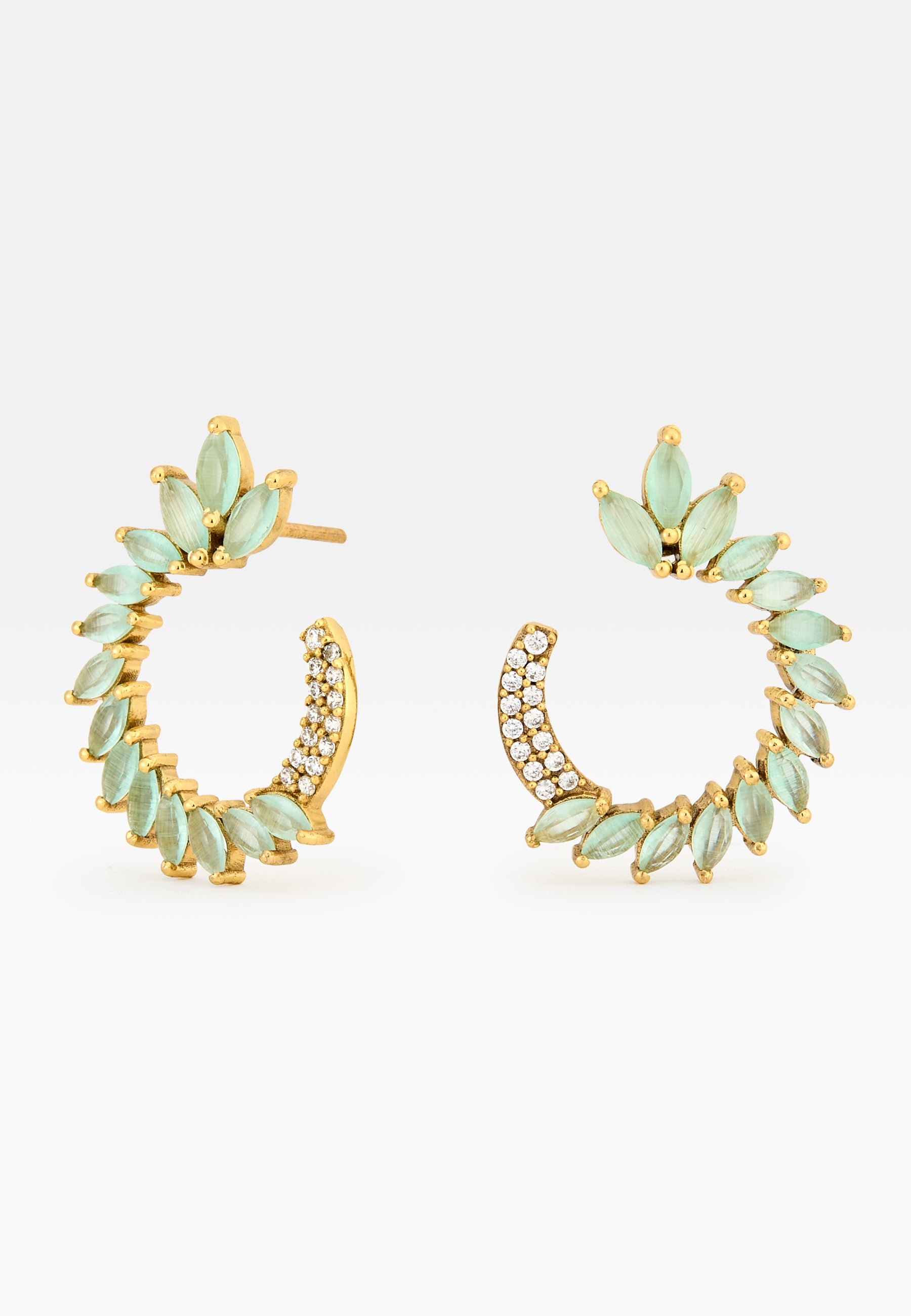 Golden Viper Aquamarine Earrings