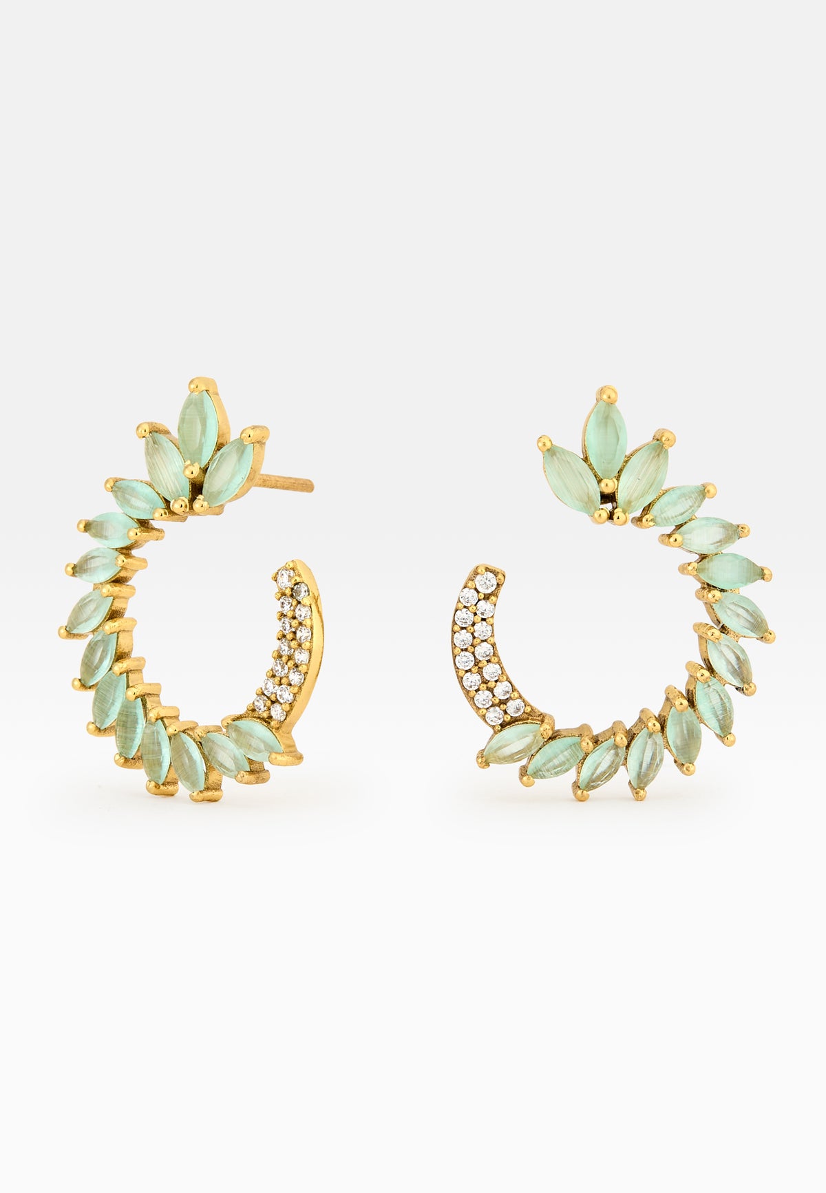 Golden viper aquamarine earrings