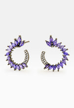 Load image into Gallery viewer, Black Viper Amethyst Earrings
