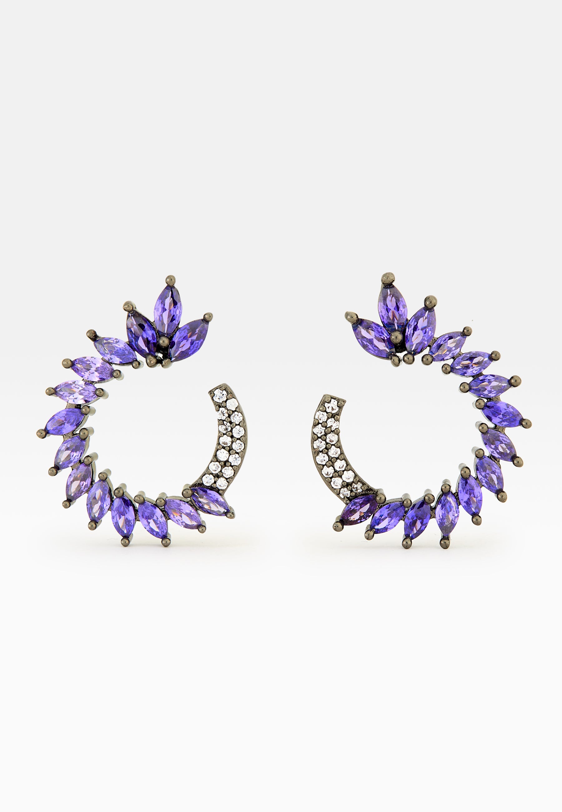 Black Viper Amethyst Earrings