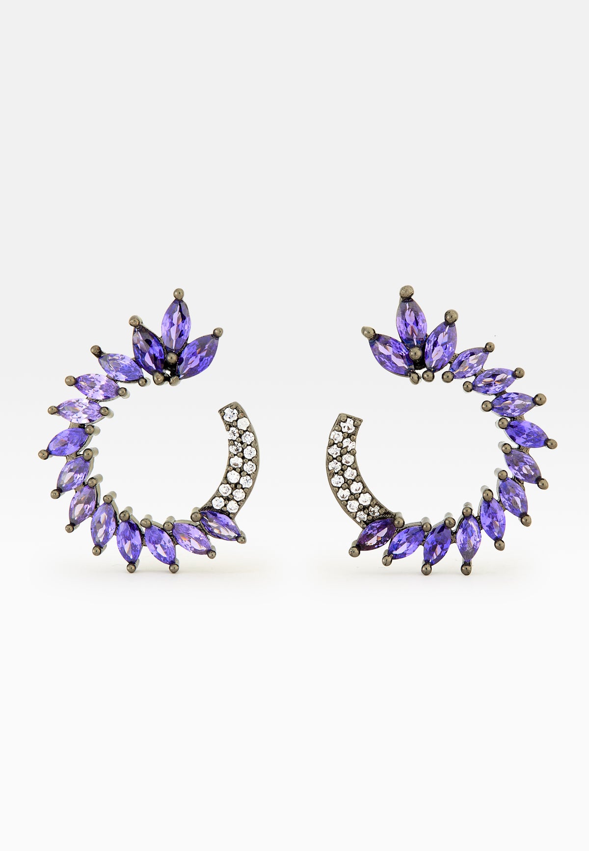 Black Viper Amethyst Earrings