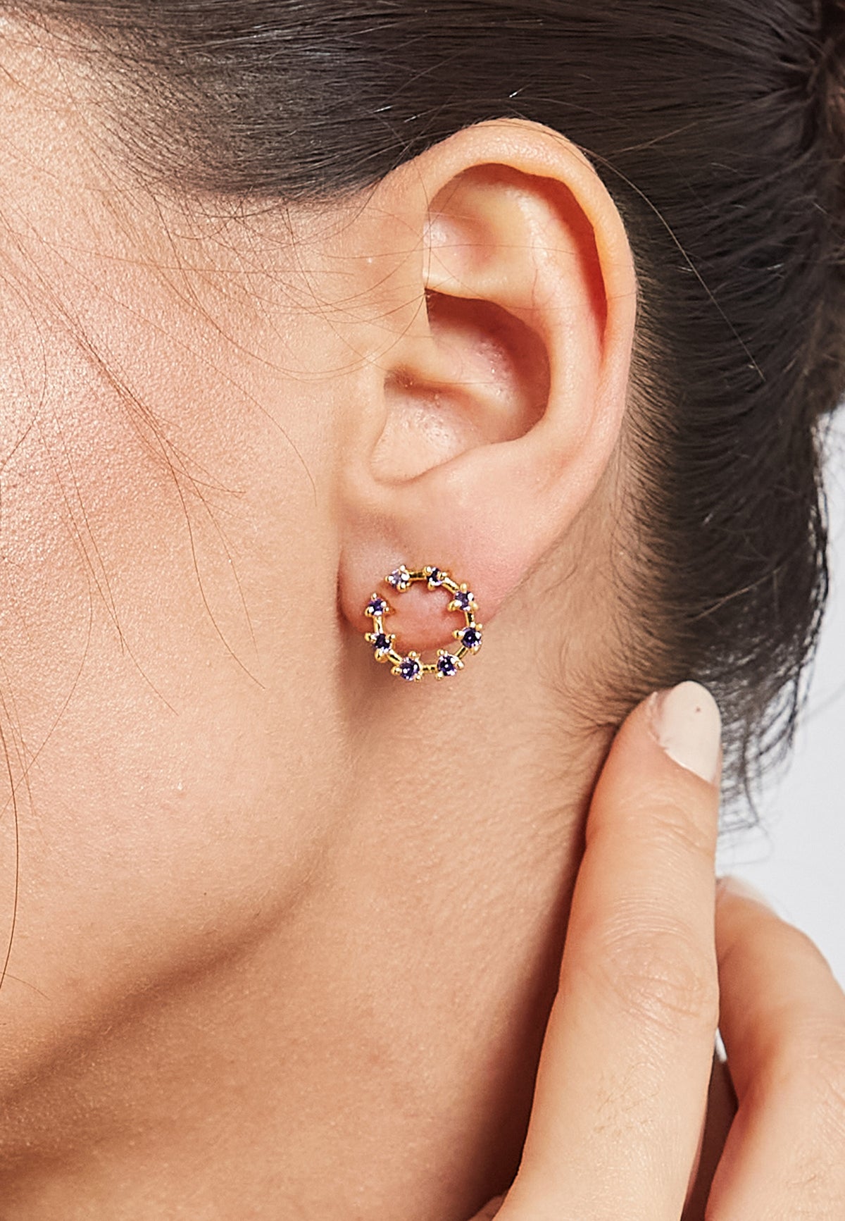 Cruise viper amethyst earrings