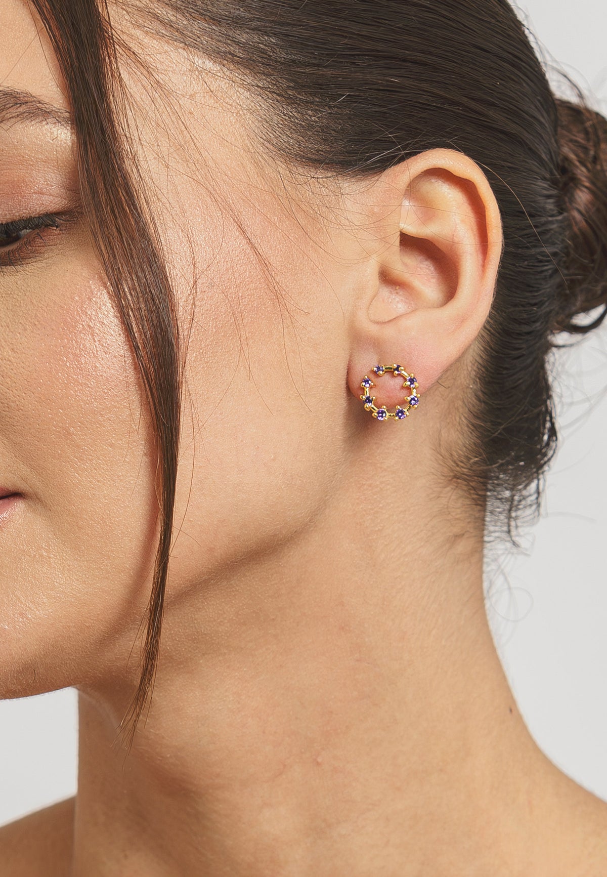 Cruise viper amethyst earrings