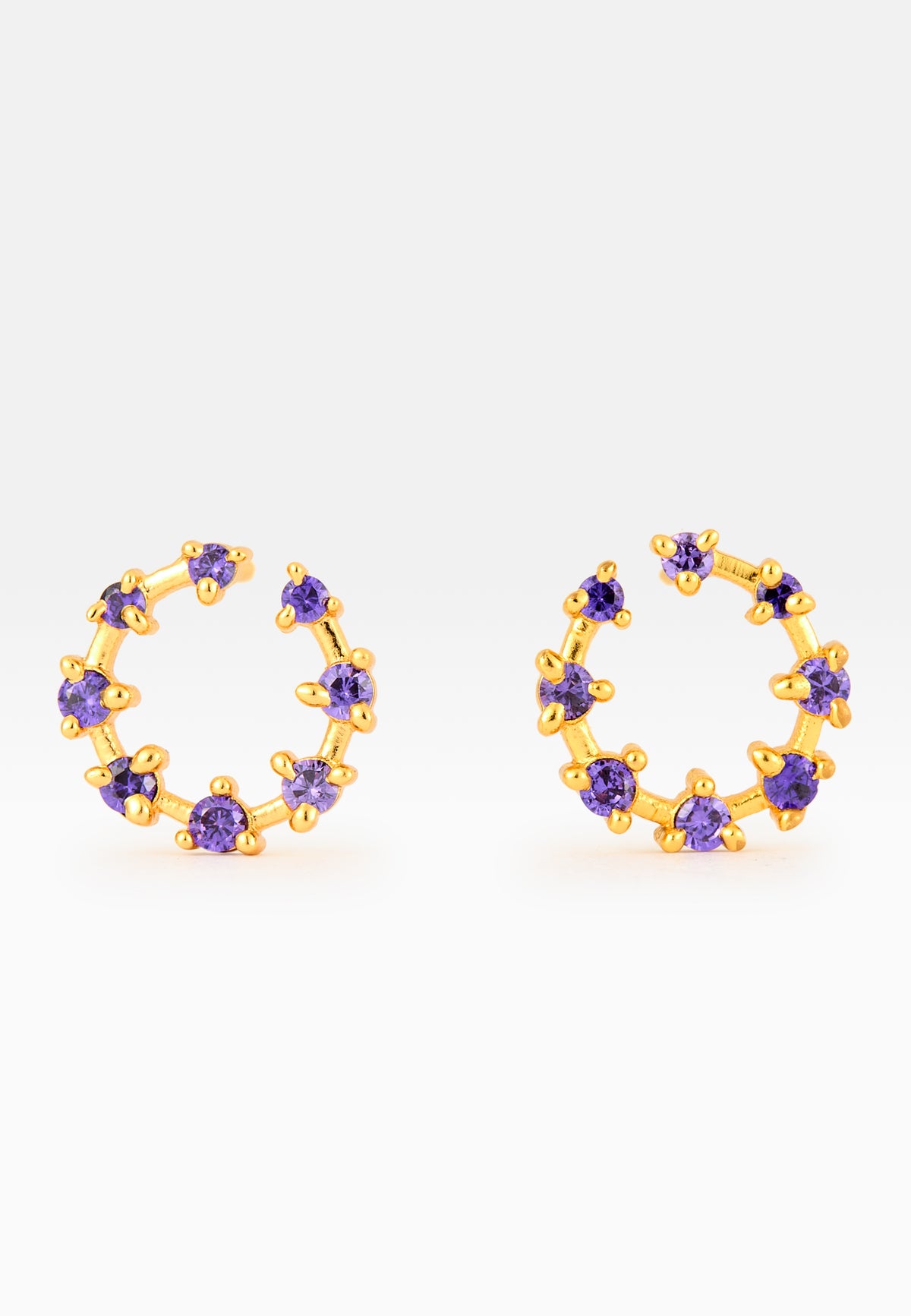 Cruise viper amethyst earrings