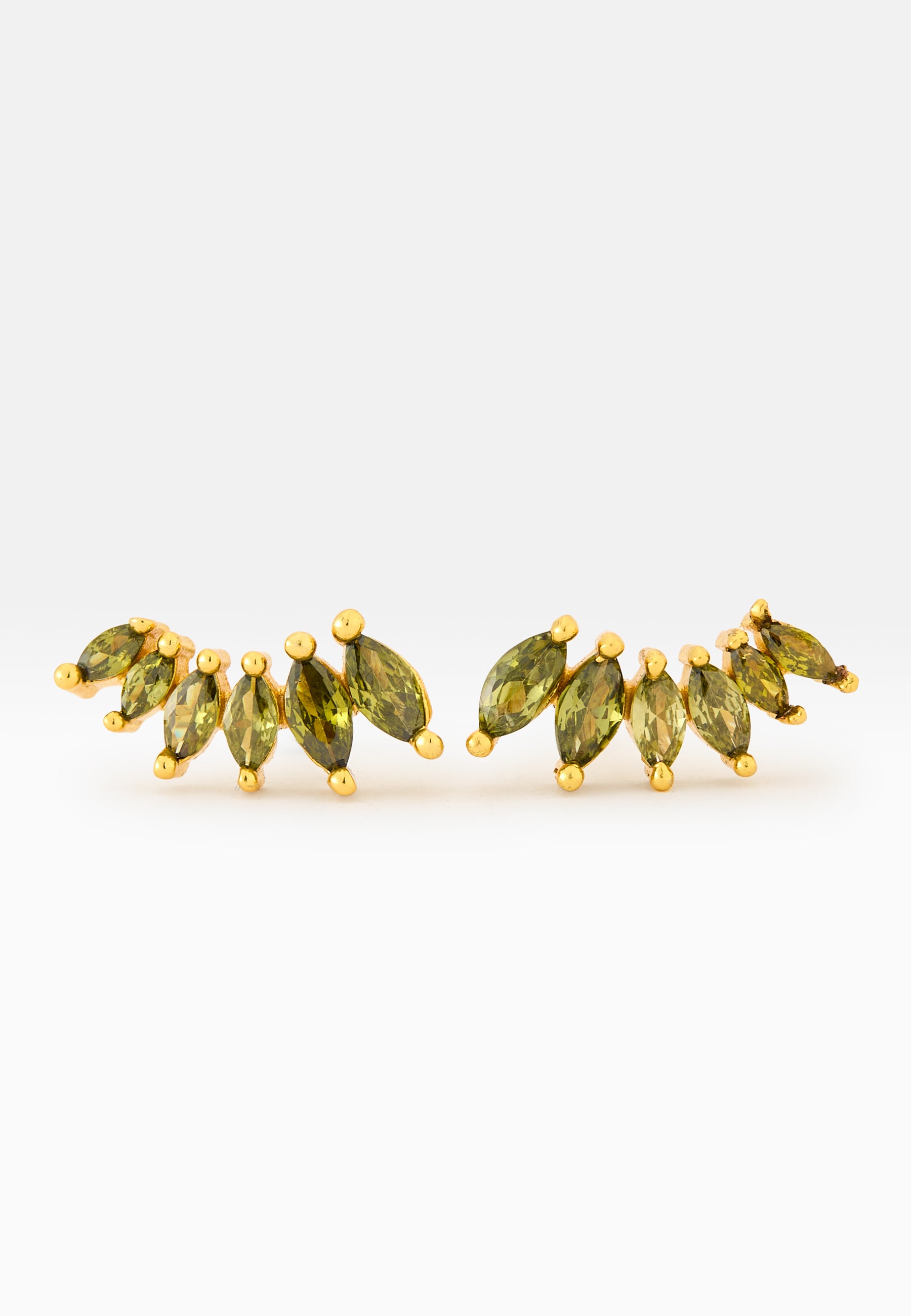 Stepping Olive Earrings