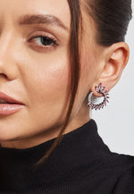 Load image into Gallery viewer, Black Viper Pink Earrings
