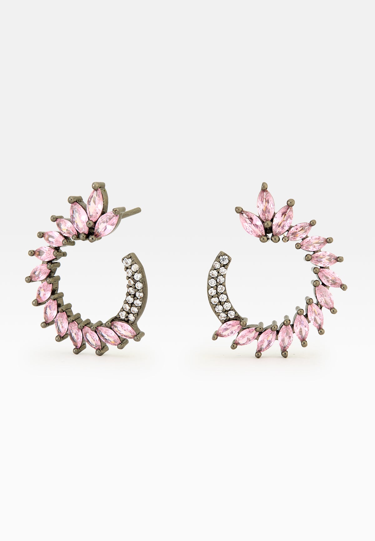 Black viper pink earrings