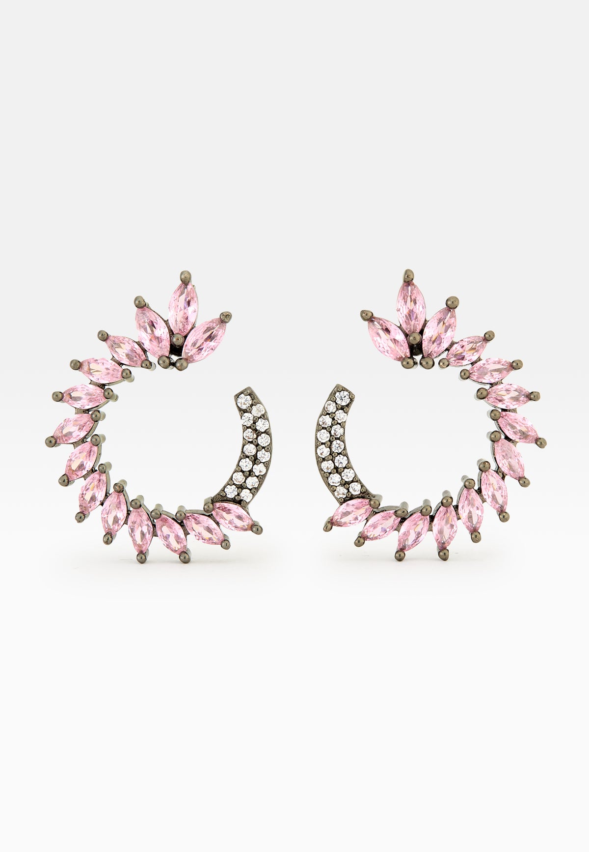 Black viper pink earrings