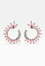 Load image into Gallery viewer, Black Viper Pink Earrings
