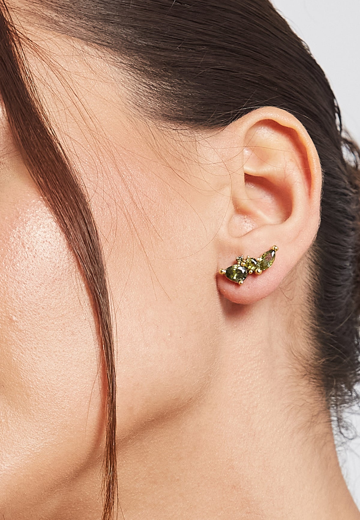 Benitta olive earrings