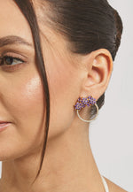 Bild in den Galerie-Viewer laden, Goldene Salamander-Amethyst-Ohrringe
