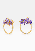 Bild in den Galerie-Viewer laden, Goldene Salamander-Amethyst-Ohrringe

