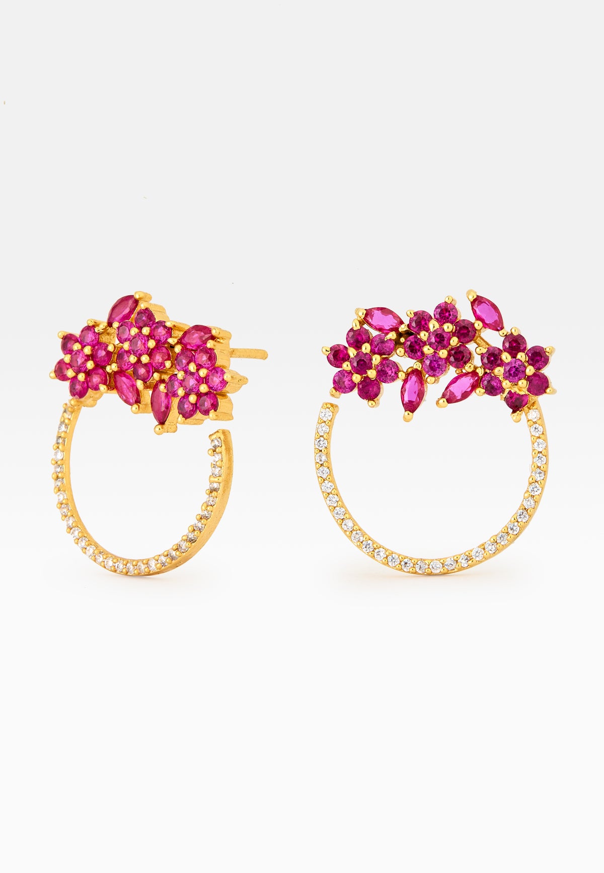 Golden salamander red earrings