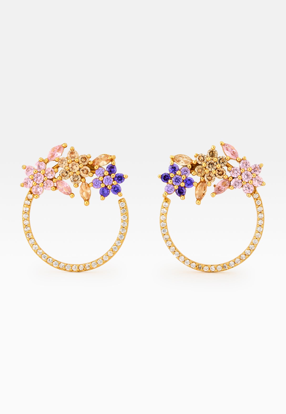 Golden salamander multicolor earrings