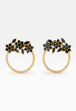 Load image into Gallery viewer, Golden Salamander Black Earrings
