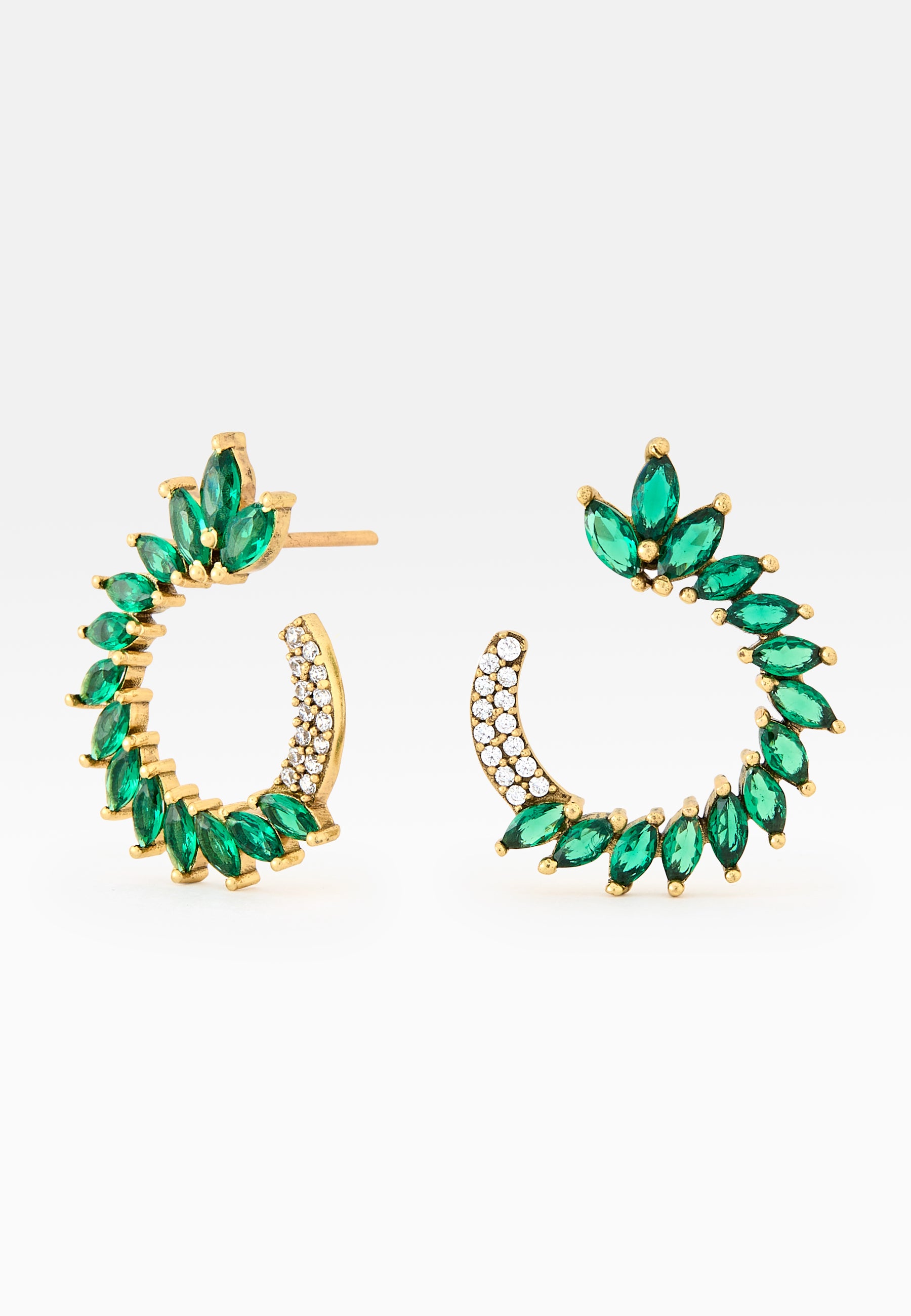 Black Viper Green Earrings