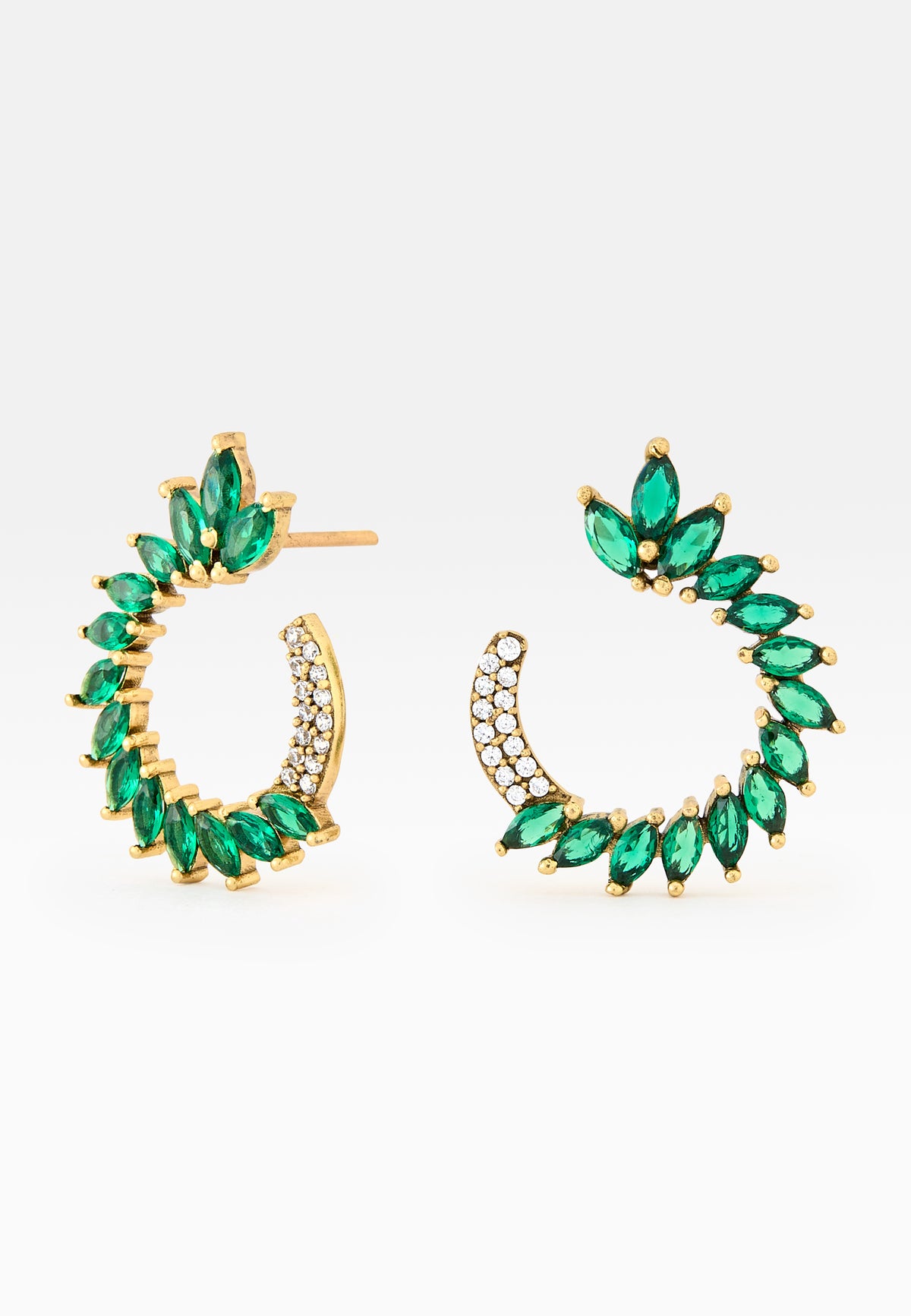 Black viper green earrings