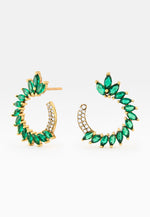 Load image into Gallery viewer, Black Viper Green Earrings
