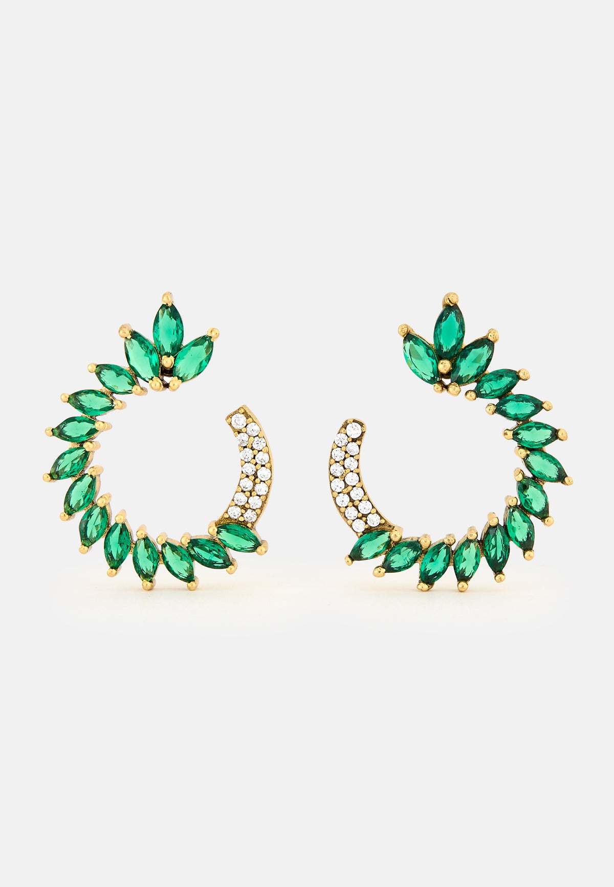 Black viper green earrings