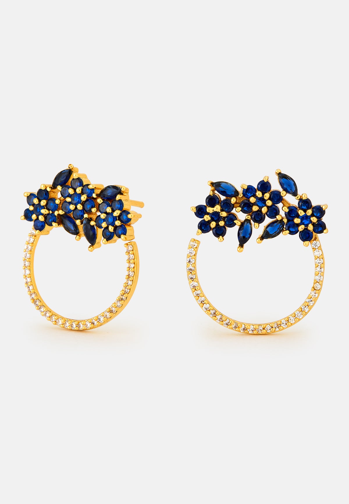 Golden Salamander Blue Earrings