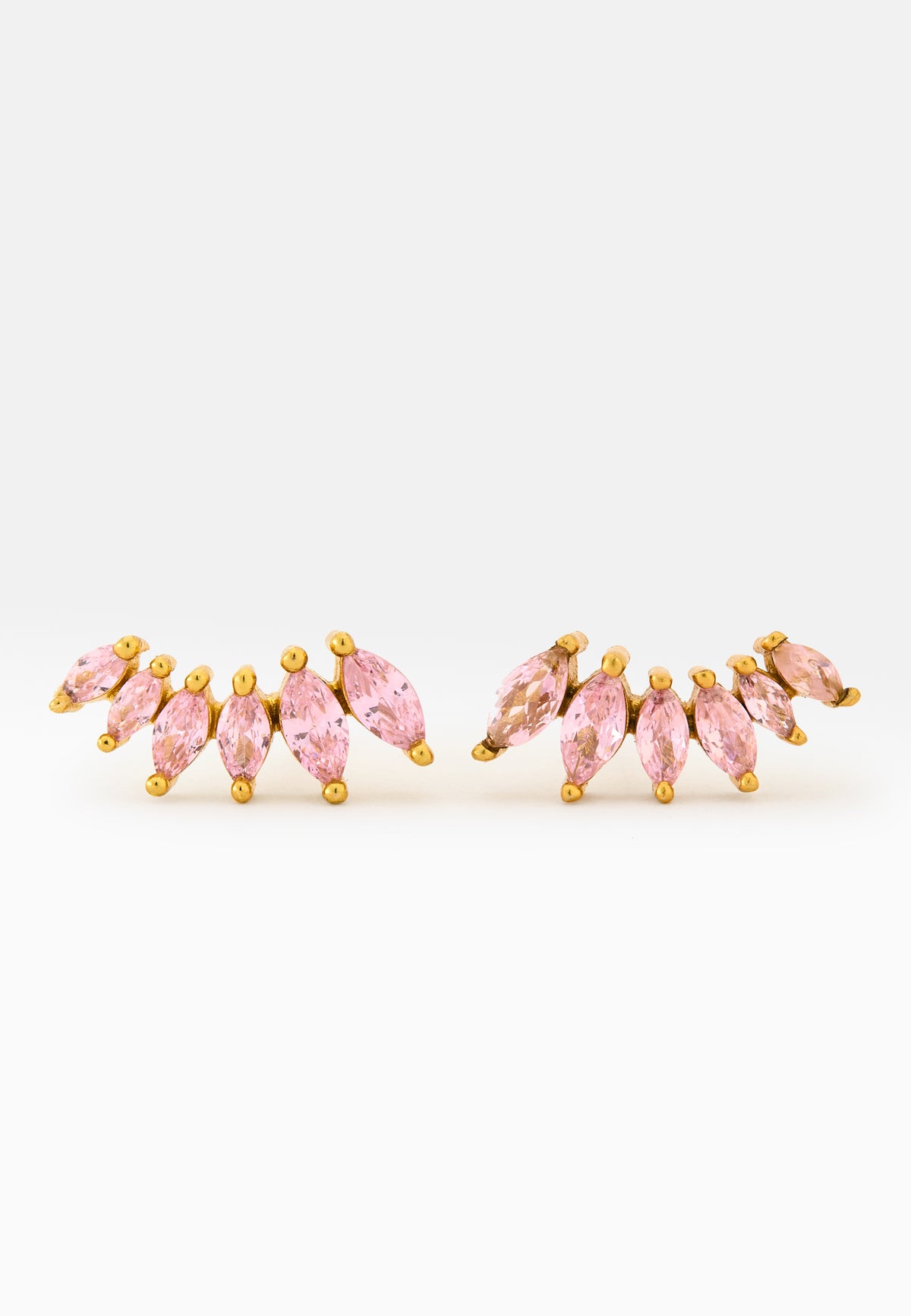 Stepping pink earrings