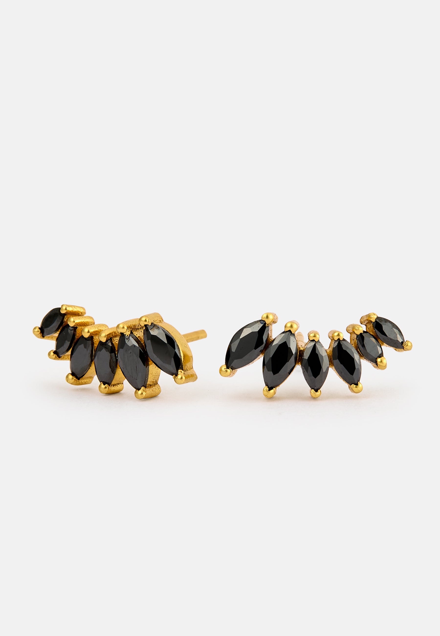 Stepping Black Earrings