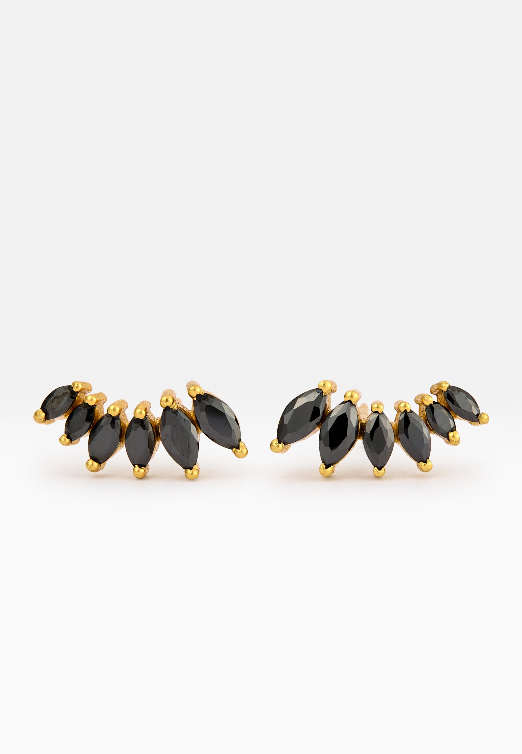 Stepping Black Earrings