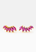 Load image into Gallery viewer, Stepping Red Earrings
